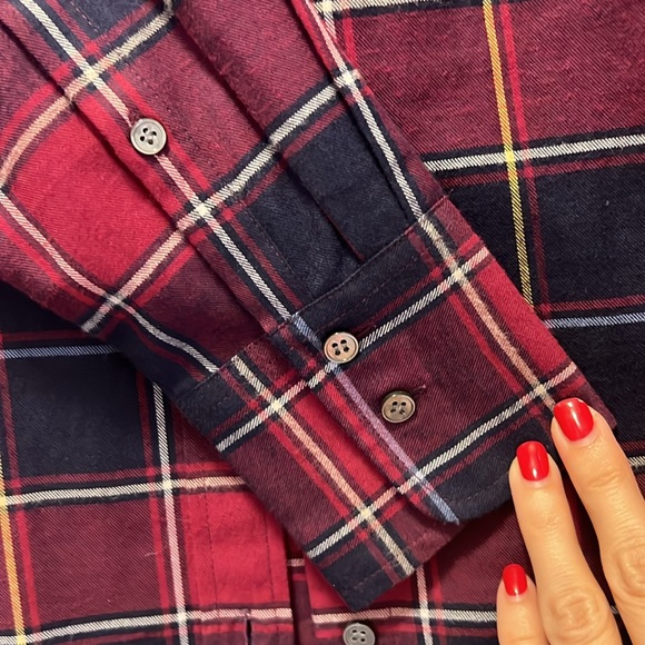 J CREW, THOMAS MASON SHIRTINGS PLAID PRINT BUTTON DOWN SHIRT SIZE 00 - Picture 5 of 5